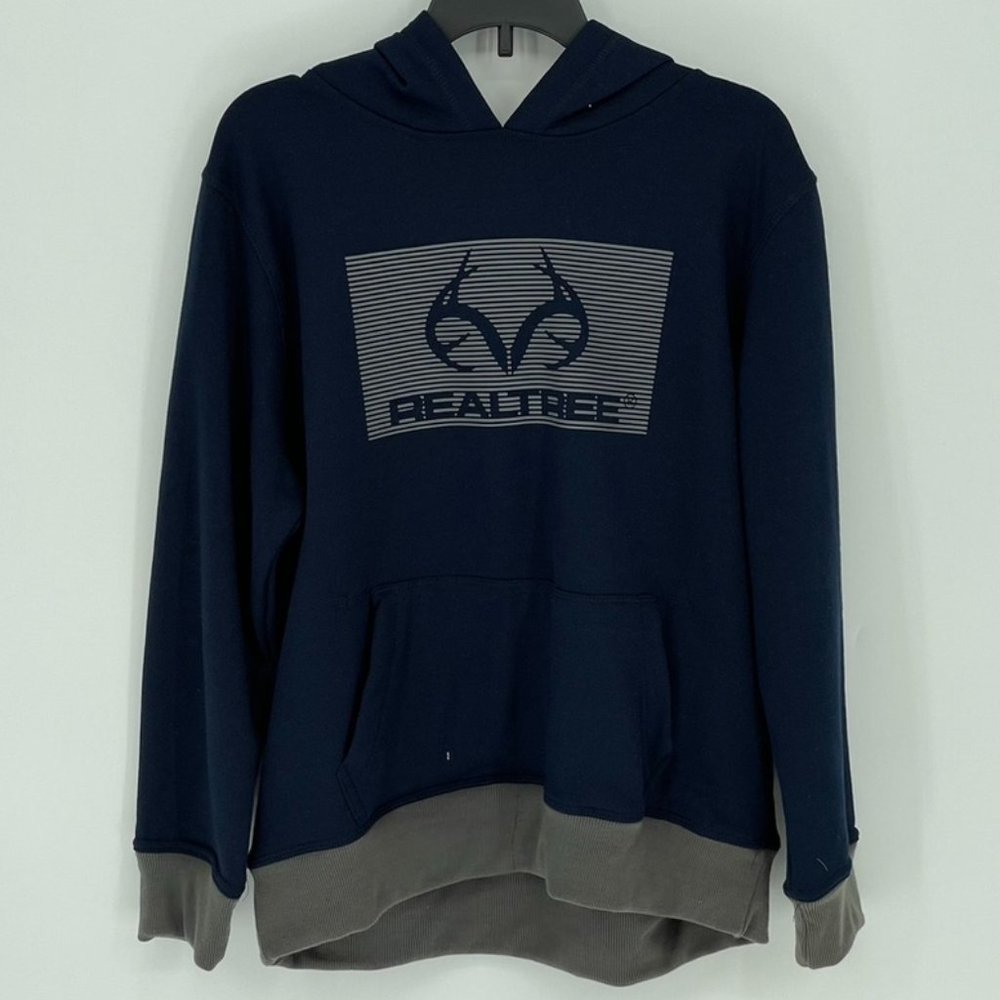 Realtree Boys Gel Logo Navy Hoodie